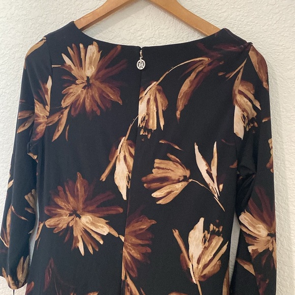 TOMMY HILFIGER Miranda Floral Dress Floral 3/4 Sleeve Crew Neck Stretch … - Picture 11 of 15
